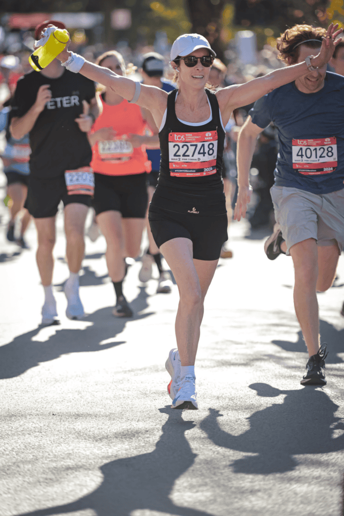 Optimized for marathon running and race coaching, highlighting training and achievement.