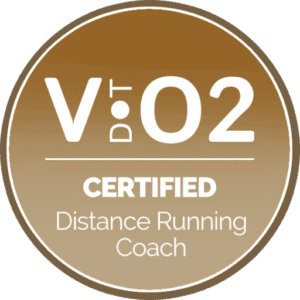 VO2 certified distance running coach badge