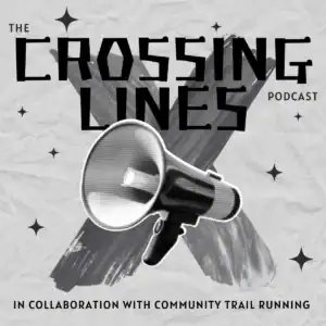 Crossing Lines podcast logo with megaphone graphic.